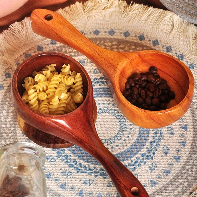 Cuchara de Ramen de madera creativa, vajilla japonesa, cucharón de sopa,  mango largo para el hogar, utensilios de cocina, 1 ud. - AliExpress