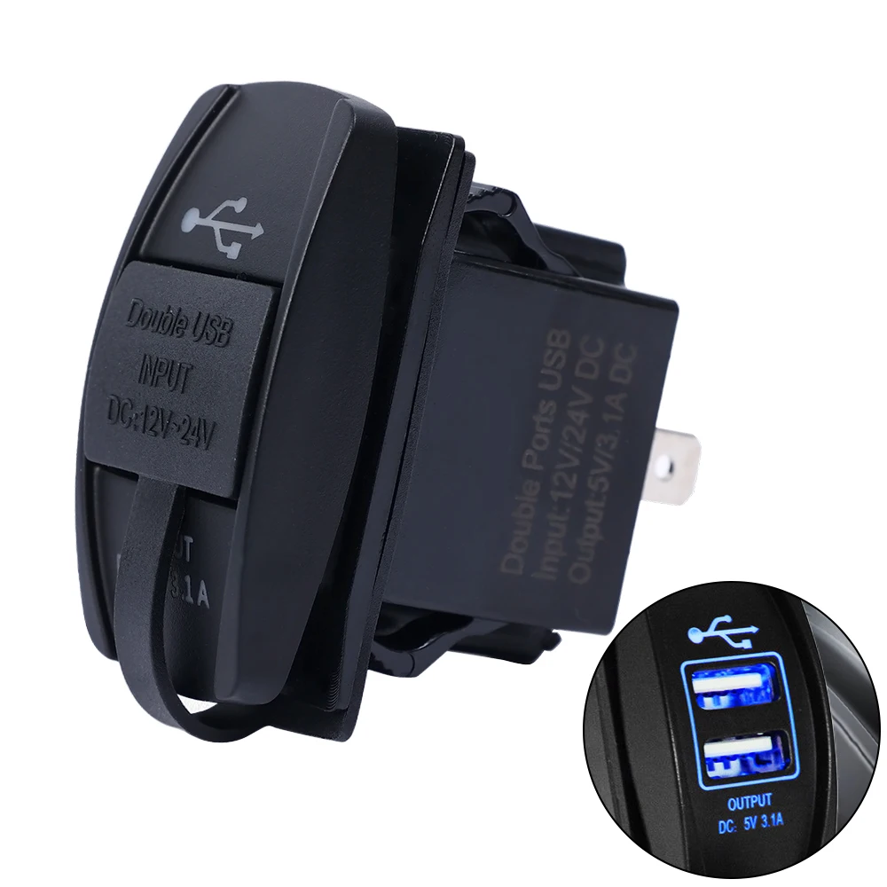 High-Speed Dual Port USB Vehicle Charger Adapter