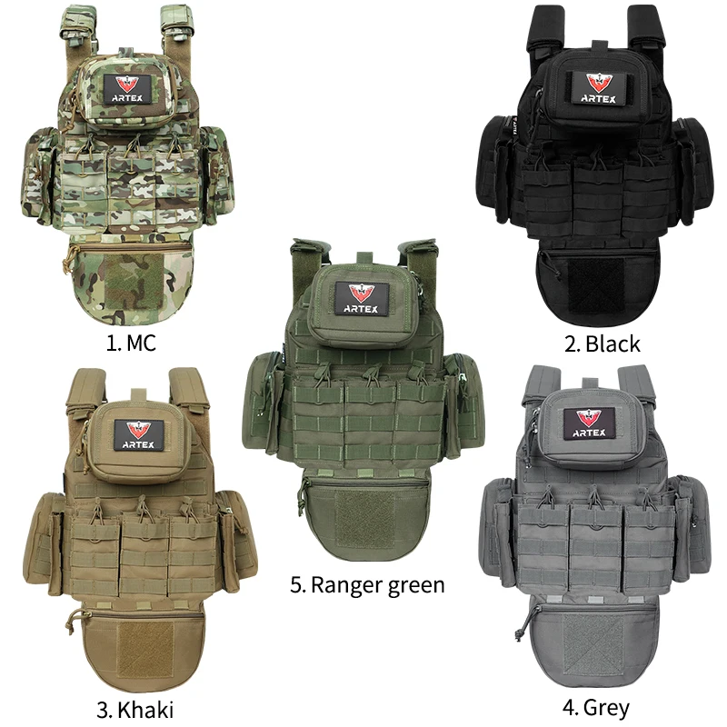 Artex 1000D High-Strength Wear-Resistant Waterproof Modular Tactical Vest Airsoft Vest CS Game Outdoor 8128