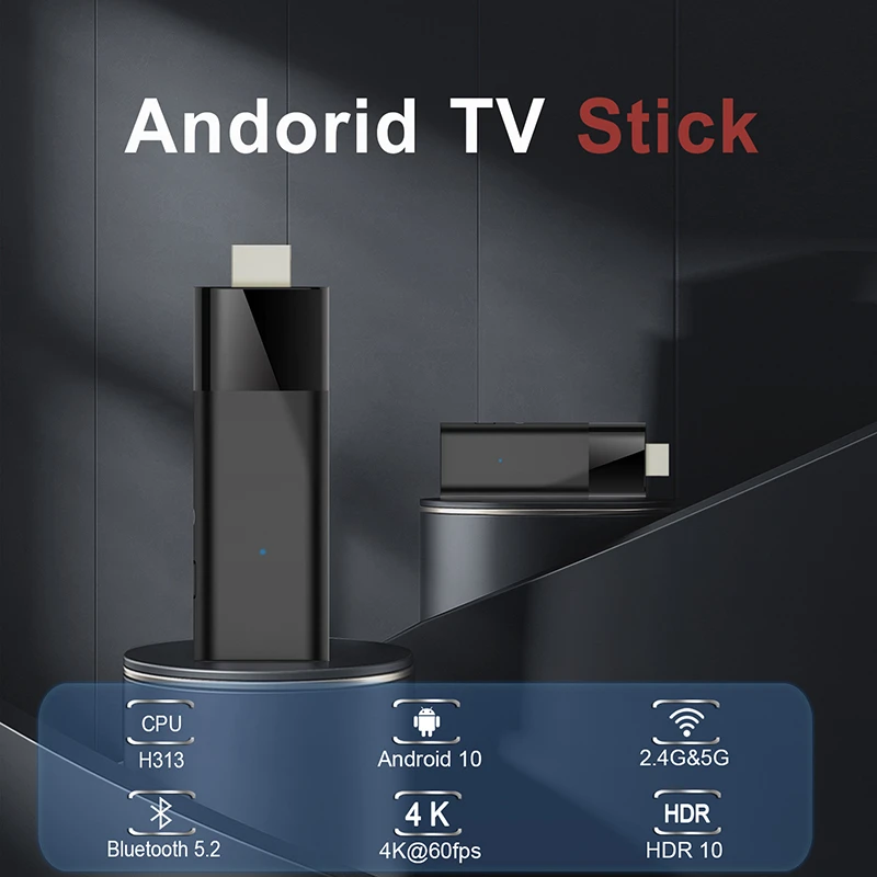 

Q6 Mini Tv Stick Android 10 Allwinner H313 Quad Core Cortex A53 2gb 16gb Bt5.2 Hdmi2.0 4k Hdr10+ Wifi H.265 Smart Tv Box New