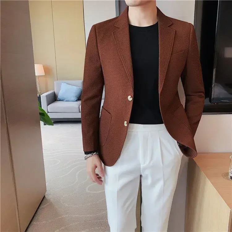 thumbnail image 1 of Trajes y blazers para hombre de talla grande y extragrande, chaquetas de vestir, abrigos, chaquetas para hombre, moda de negocios china 2024, novedad de moda, 1 of 5