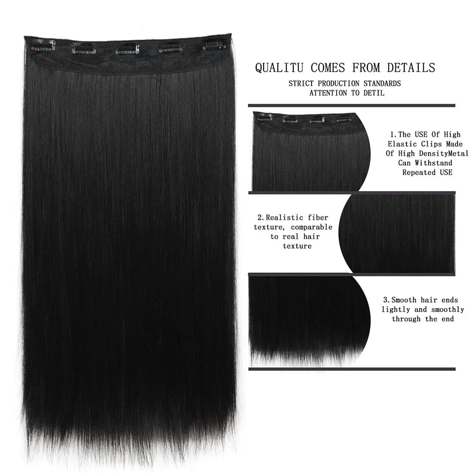 14-30Inch 60-100G Straight Clip In Human Hair Extensions One Piece With 5Clips Brazilian Remy Human Hair Extension hair extension