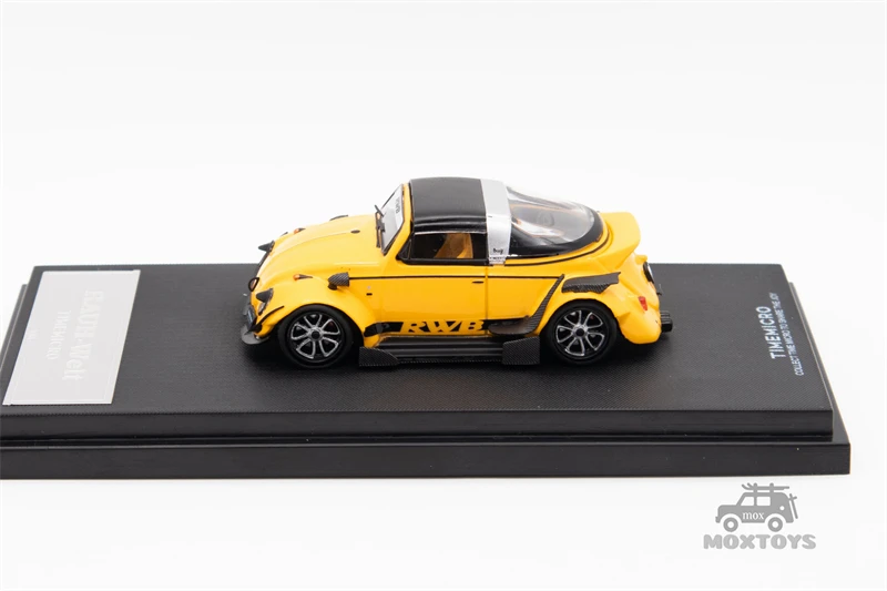 マイクロダイキャストモデルカー、イエローとブラック、rwb