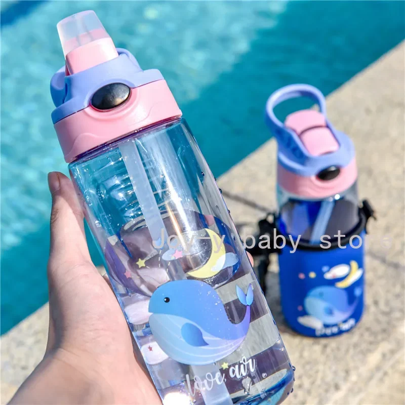 Kids Water Bottle Sippy Cup with Straw Cartoon Leakproof Water Bottles  Outdoor Portable Drink Bottle Children Lovely Cup Bottle - AliExpress