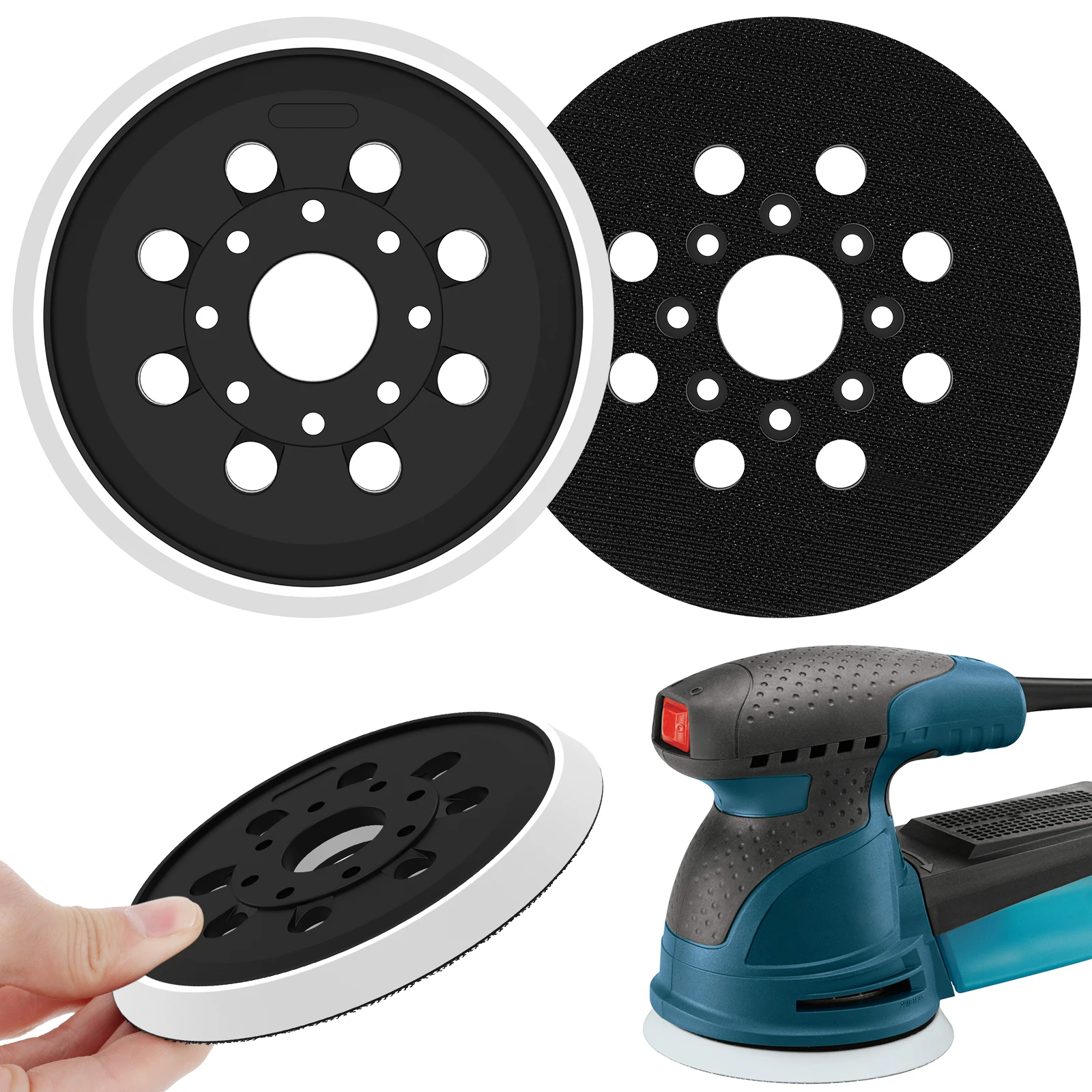 

2Pc Sander Pad Compatible with ROS10/ROS20/ROS20VS 5inch Premium Sander Backing Pad Replacement Orbital Sanding Pad for Grinding