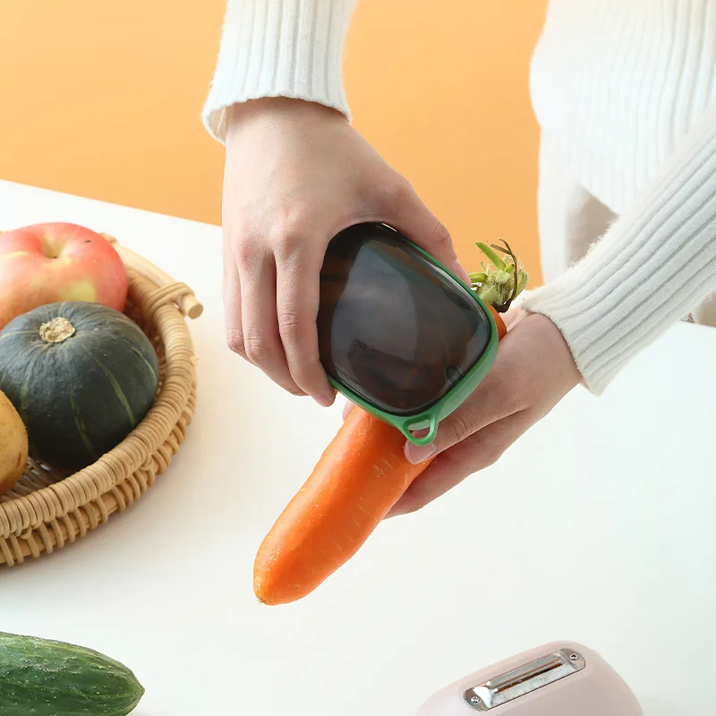 Pelapatate Elettrico Automatico - Per Patate, Mele E Verdure, Con 2 Lame Extra E Alimentazione Doppia - Foto 7