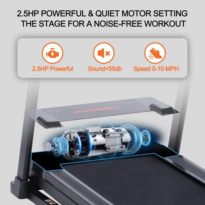 Treadmills for Home Folding Treadmill with LCD Display Incline Treadmill 300 350 LBS Weight Capacity for Walking and Running