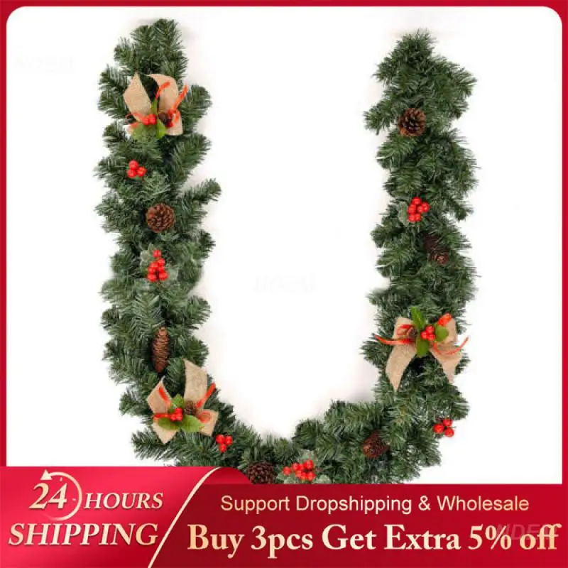 

Рождественский венок, украшение, искусственное дерево 180 см, ротанговая гирлянда, подвеска для лестницы, искусственная дверь из ПВХ, венок