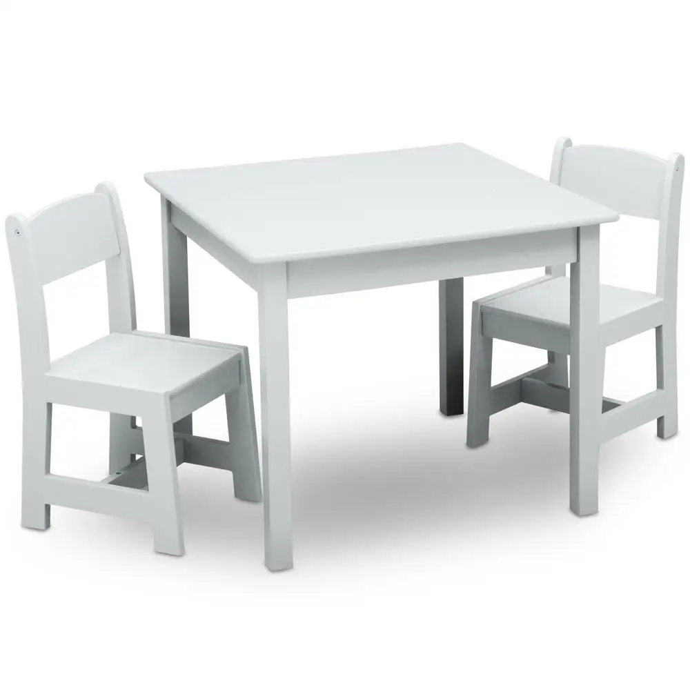 Children's Play Table and Chair Set with 2 Chairs Greenguard Gold Certified Safe Non Toxic Durable Easy Clean Fun Learning 2