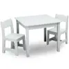 Children's Play Table and Chair Set with 2 Chairs Greenguard Gold Certified Safe Non Toxic Durable Easy Clean Fun Learning 2