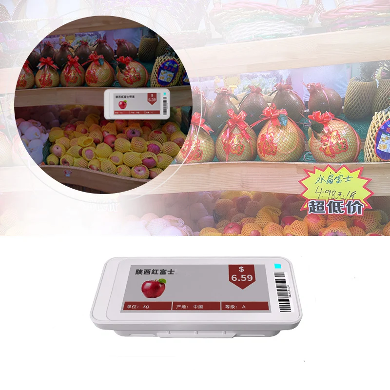 2.1 Electronic Price Tag ESL Eink Screen Shelf Label Low Consumption Bluetooth Connect Andriod Mobile APP