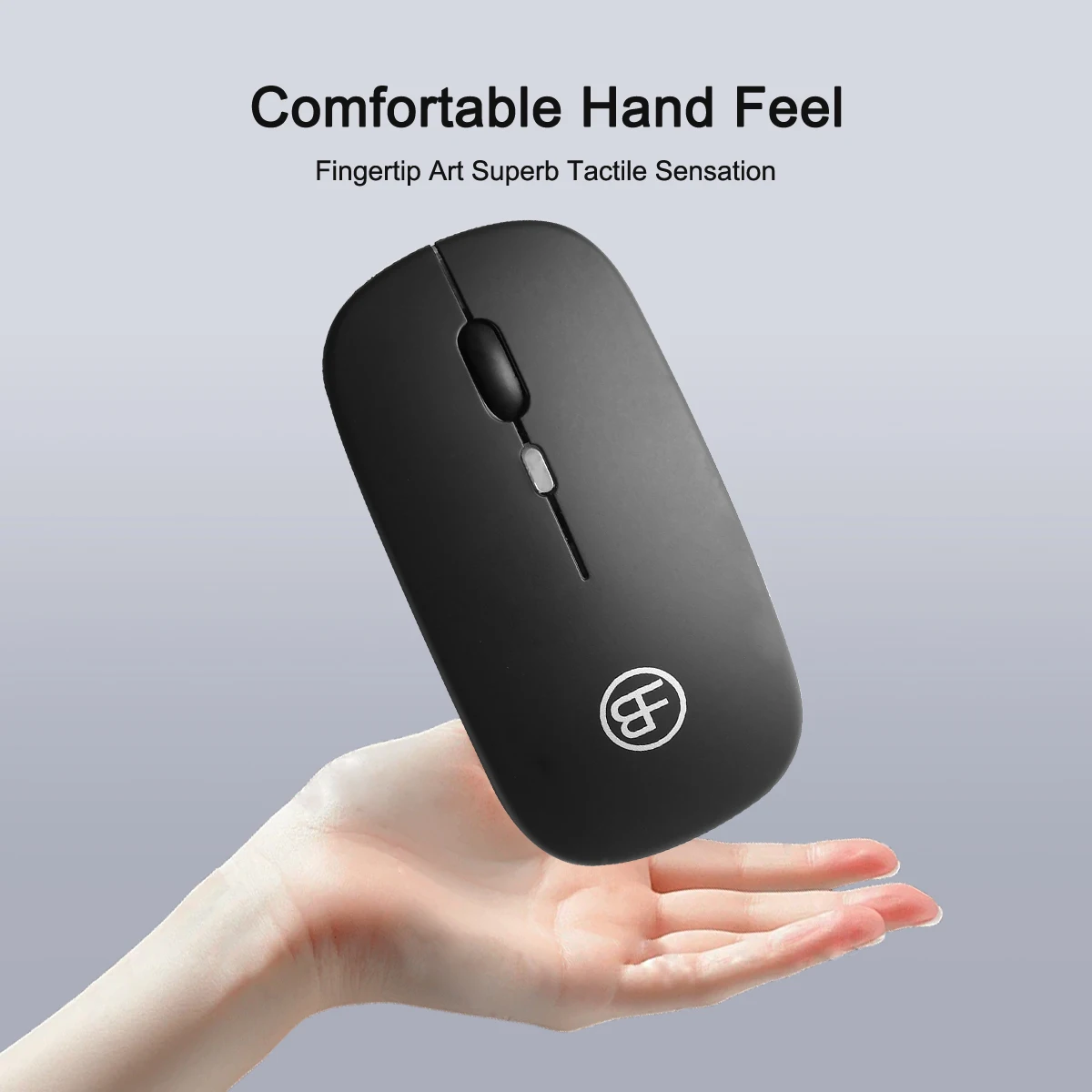 Bluetooth-Compatible Wireless Mouse 2.4G Rechargeable Silent Mouse USB Gaming Optical Mice 1600DPI for PC Mac Tablet Laptop Ipad