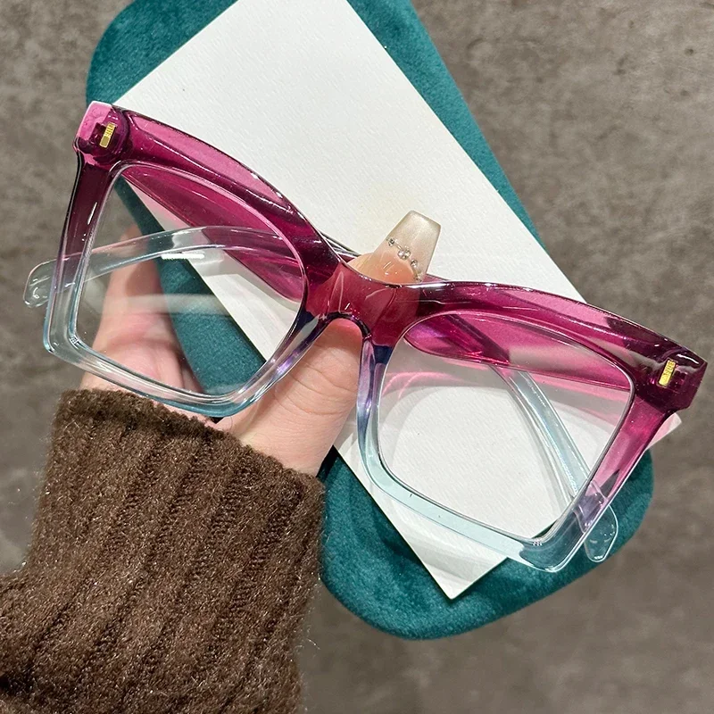 2025 موضة جديدة نظارات للقراءة الرجعية المتضخم مرب...