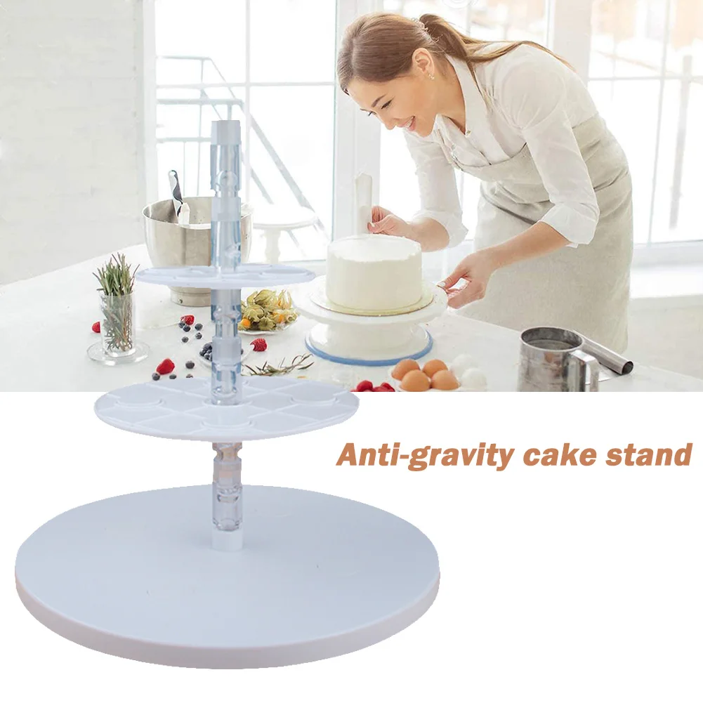 Cake Stand Support Structure Frame Anti Gravity Cake Pouring Kit DIY Tools Plastic Stand Reusable Structure Frame