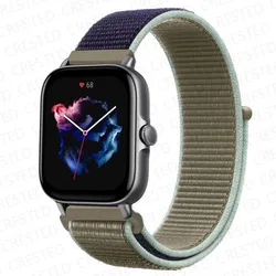 Nylon Sport Watch Band Bracelet - 20mm/22mm Adjustable Strap for 22mm (Khaki 46)