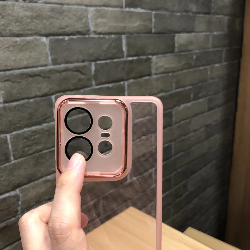 Transparent Lens Film Soft Silicone Phone Case