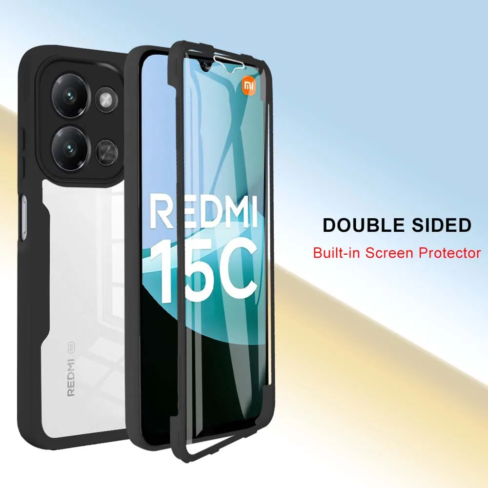 360 Ganzkörper-Displayschutzfolie, transparente Hülle für Redmi 15C 4G 5G Europa, 173 mm, stoßfeste Handyhülle – Detail 9