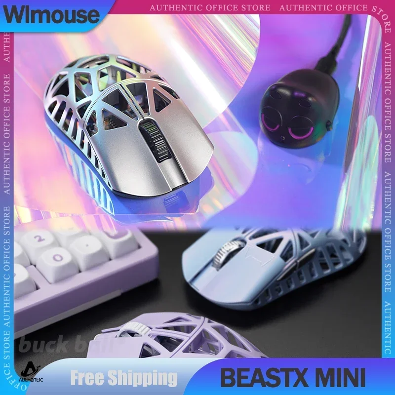 Wlmouse Beastx Mini-Gamer-Maus, 2 Modi, USB 2,4 G, kabellose 