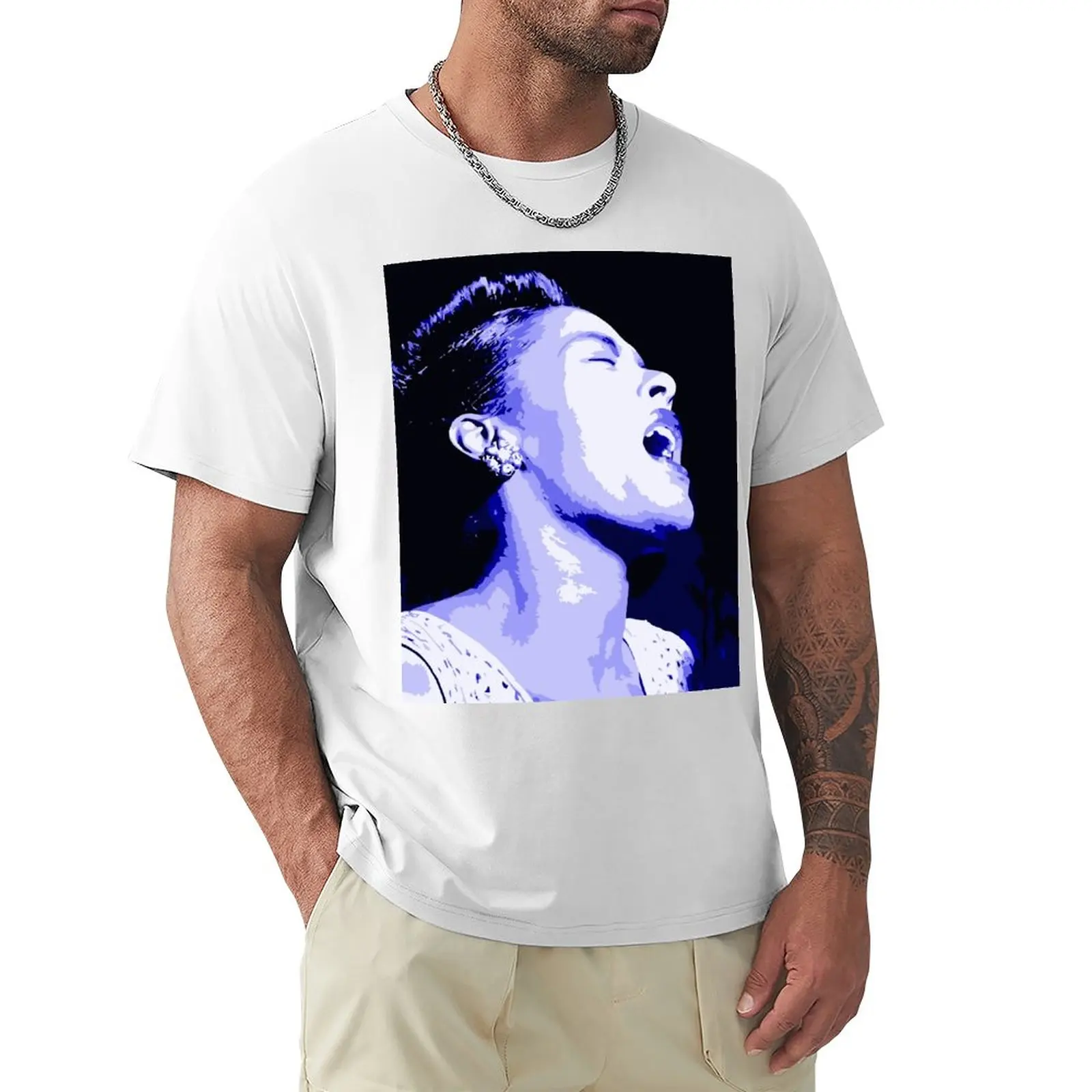 

Billie in blues, Billie Holiday T-Shirt tops quick drying shirt boys animal print shirt mens graphic t-shirts