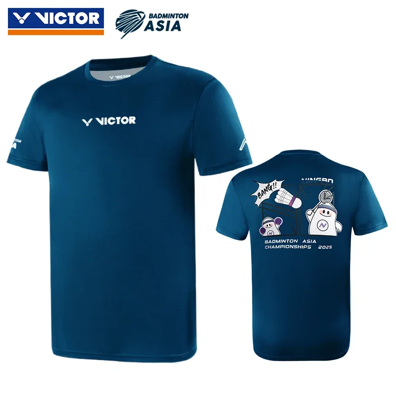 Badminton polo clothes, volleyball tennis suits,short sleeve men's women's quick dry Asia open t-shirts T-BAC2501