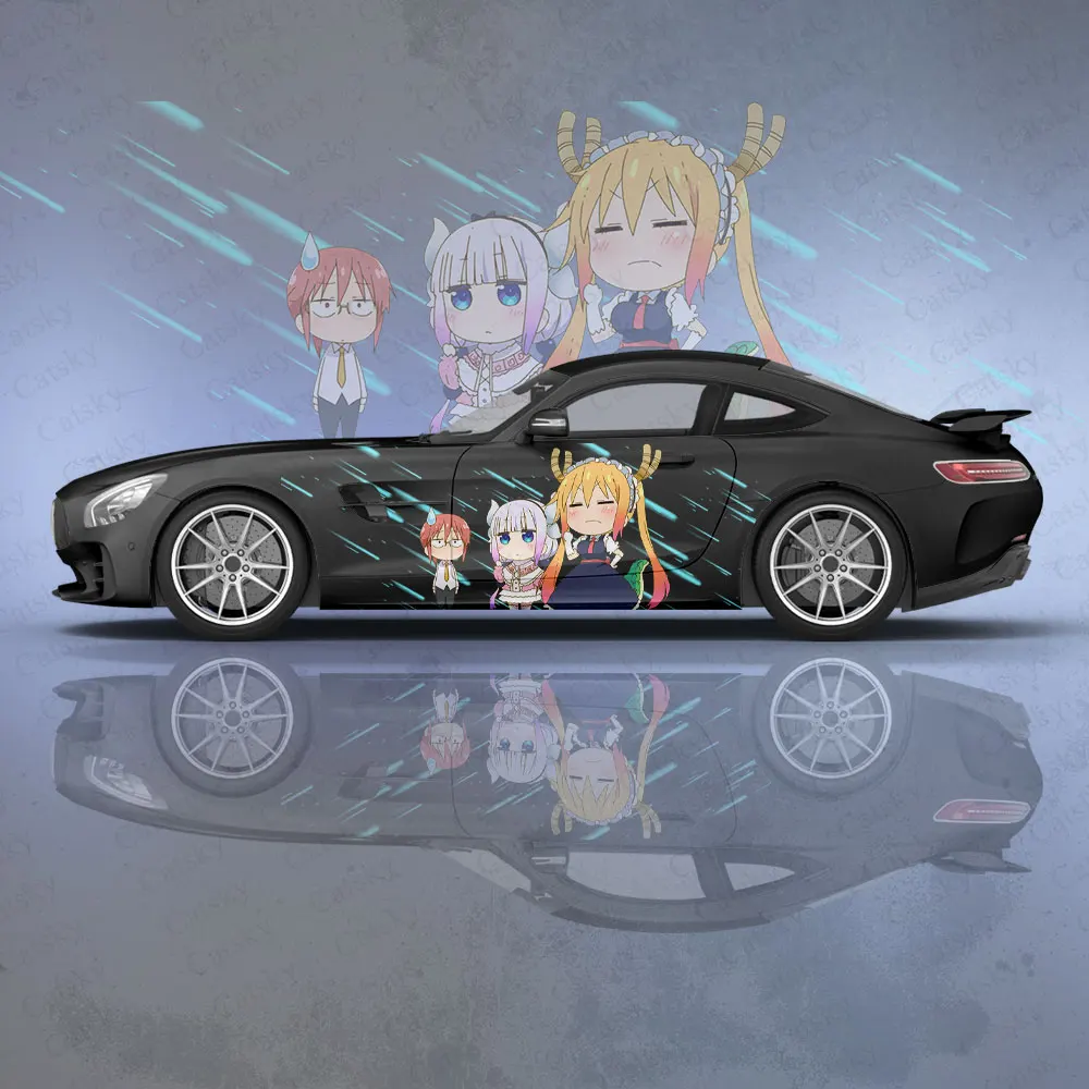 

Наклейка на автомобиль Miss Kobayashi's Dragon Maid, наклейка на капот, дверь, боковое оформление, универсальные аксессуары для автомобиля