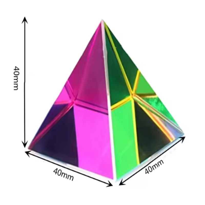 Color Cube Crystal Prism Desktop Toy Office Desk Ornament Toy Optical Equipment Scientific Experimental Materials Fun Toys