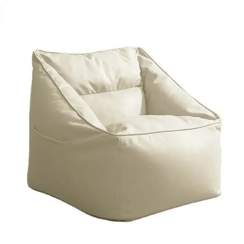 

NEW 2024 Faux Leather Bean Bag Cover No Filler Single Sofa Armchair Beanbag Chair Lazy Couch