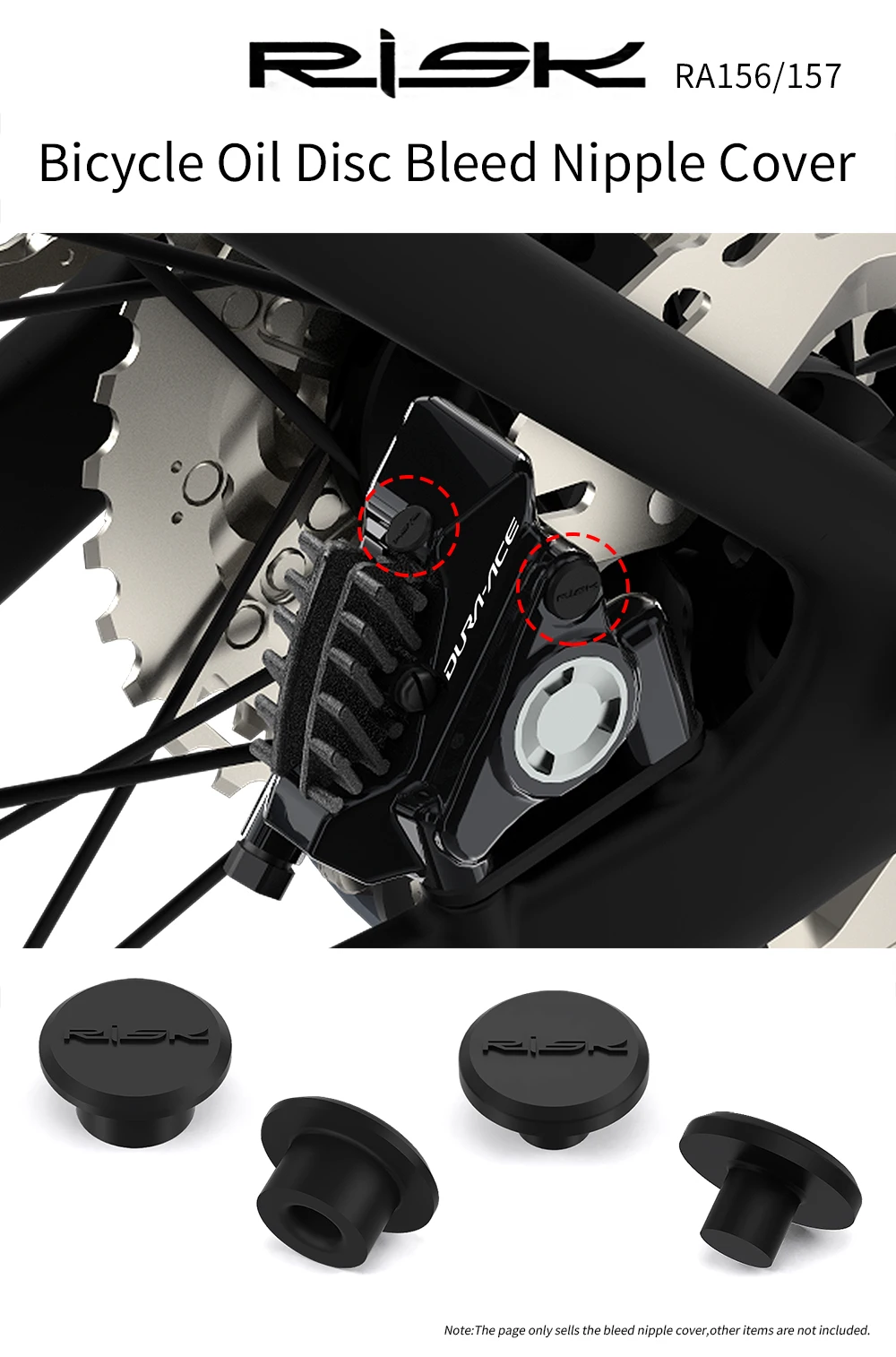 4 stücke RISIKO Rennrad Fahrrad Öl Disc Bremse Entlüftungs Nippel Abdeckung Staubdicht Stecker Entlüfter Öl Düse Schraube Staub Kappe für R7170/ R8170 – Detail 1