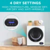 Compact clothes dryer, 850W electric dryer, 120V ventilated portable dryer (with stainless steel drum) 3