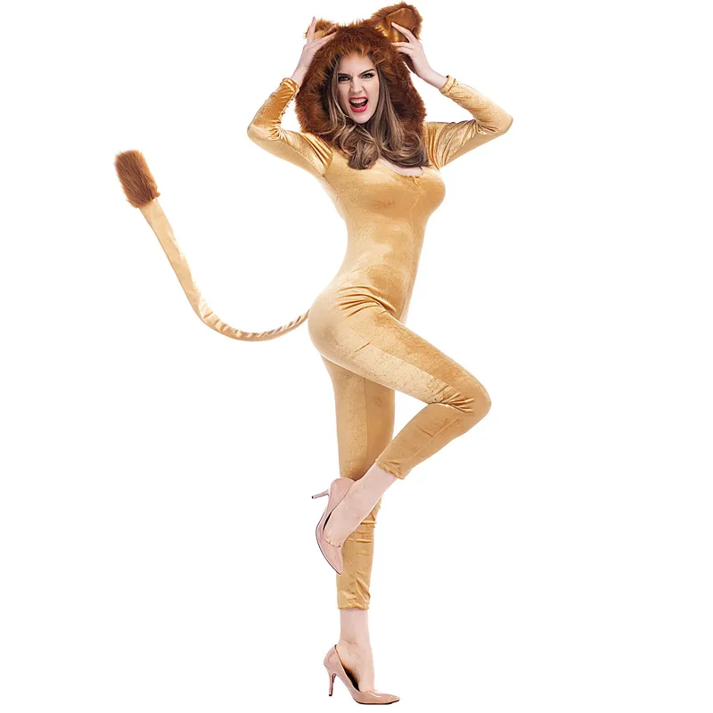 Halloween Party Women Lion King Costume Cosplay Animal Circus Lion Costumes