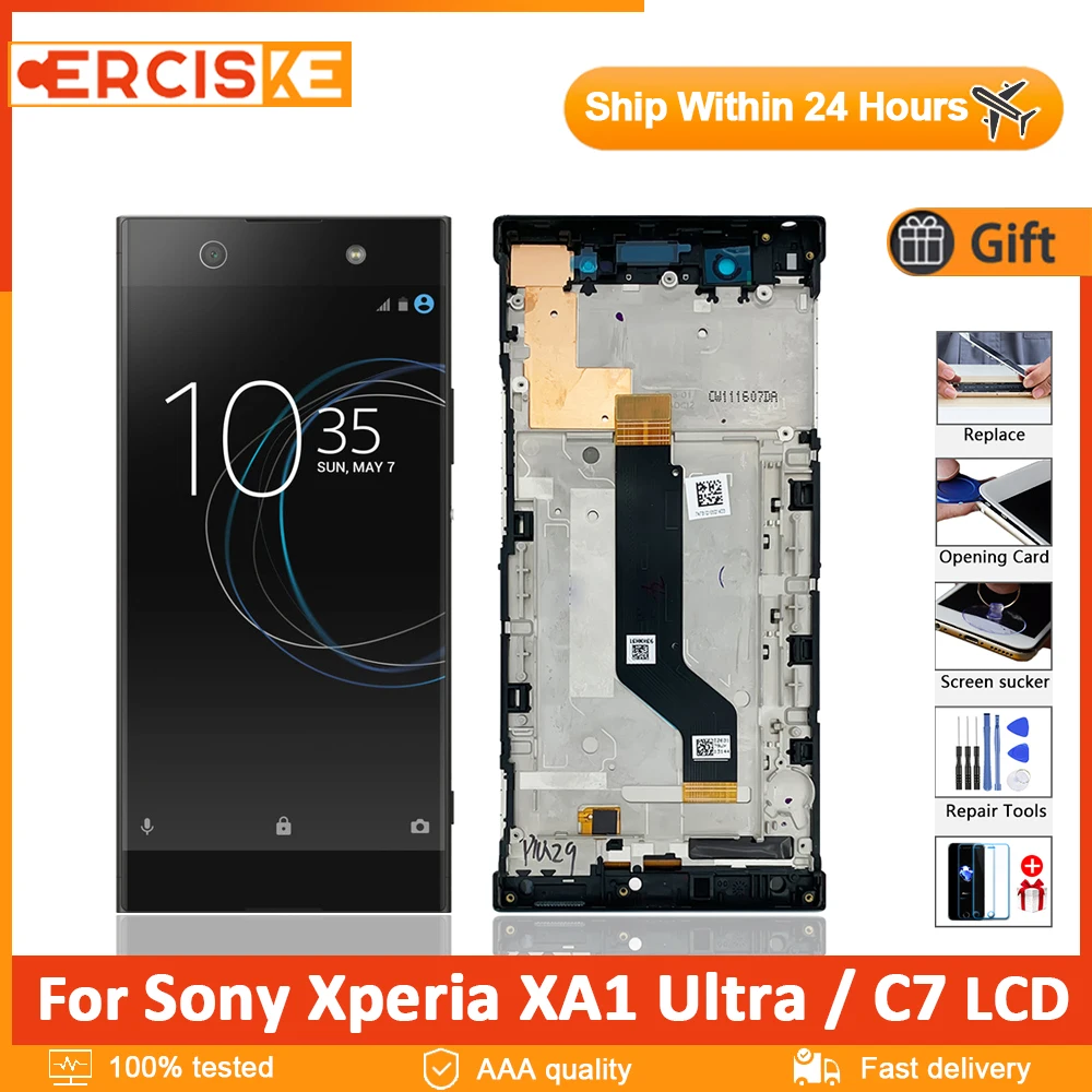 ЖК-экран 6 0 дюйма для SONY Xperia XA1 Ultra ЖК-дисплей C7 G3221 G3212 G3223 G3226 сенсорный экран с
