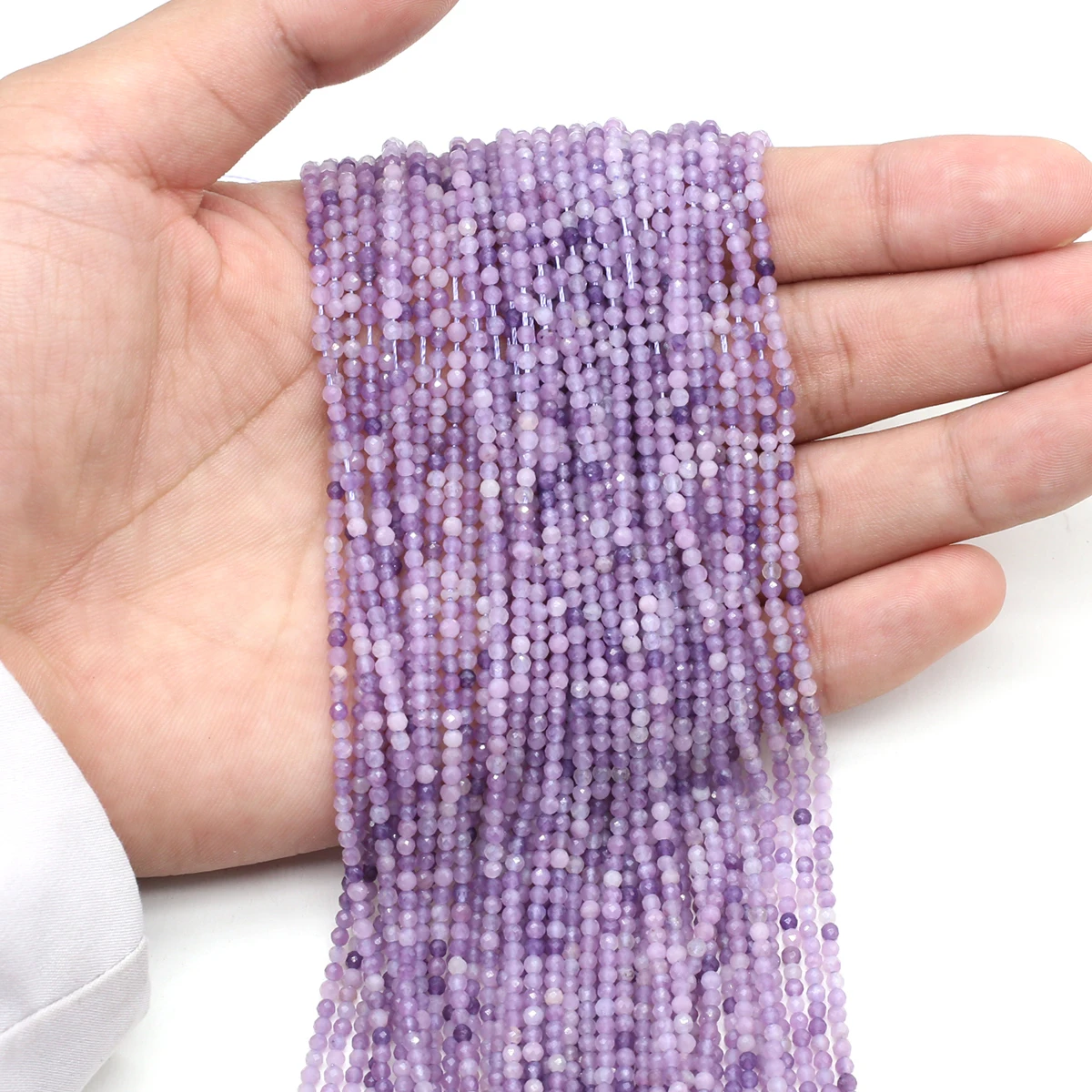 5 Strings Wholesale Natural Amethysts Reiki Loose Spacing Beaded Jewelry Making DIY Necklaces Bracelet Earrings Accessories