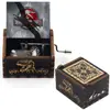 Hot Wooden Hand Crank Music Box Anime Theme Jurassic Park Decoration Home Valentine's Day Birthday Gift 2