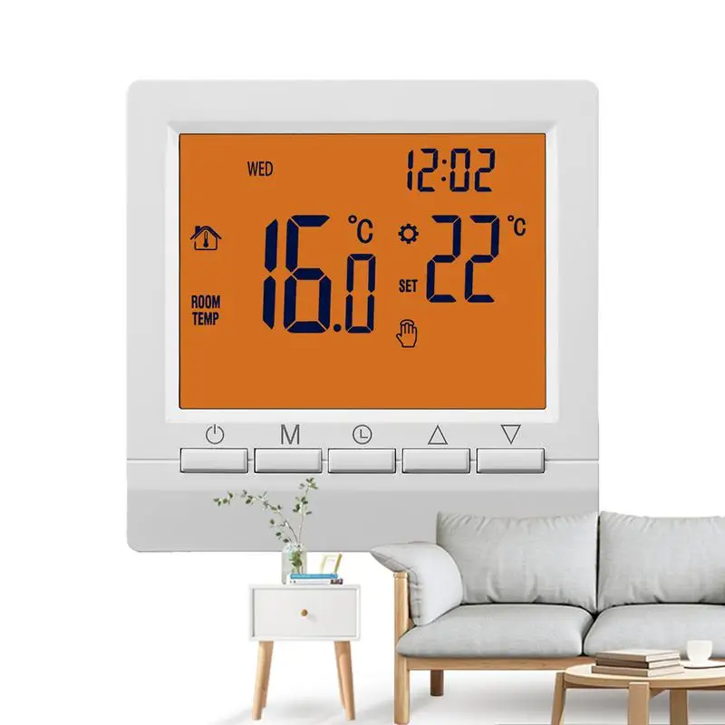 

Thermostat For House Wall-Mounted Smart LCD Screen Battery Powered Programmable Thermostat Precise Temperature Controller