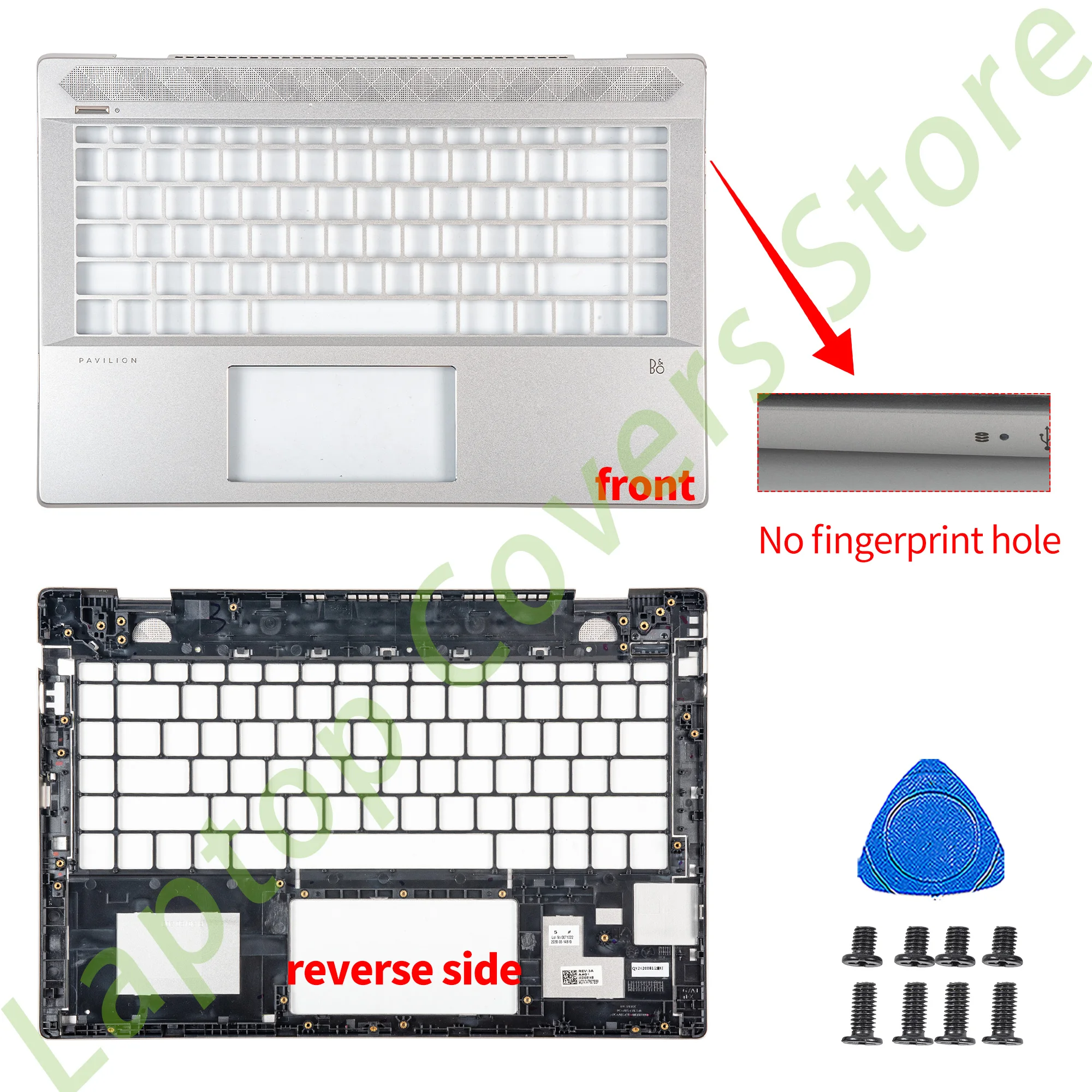 파빌리온 14-CE TPN-Q207 LCD 후면 커버, 팜레스트 하단 케이스, 노트북 부품 교체, 회색, 신제품