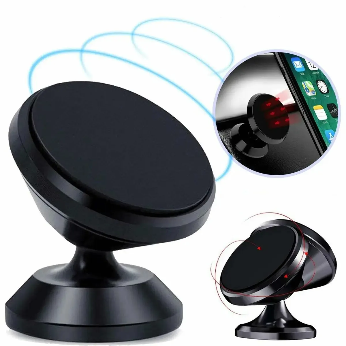 Magnetic Car Phone Holder 360 Degree Rotation Cell Phone Stand Magnet Mount Bracket In Car For iPhone 13 12 Samsung Redmi Xiaomi