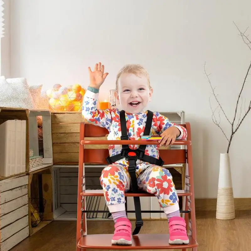 5 Point High Chair Harness Kids Protection Seat Belt Adjustable High Chair 5 Point Harness Seat Protection Belt For Stroller