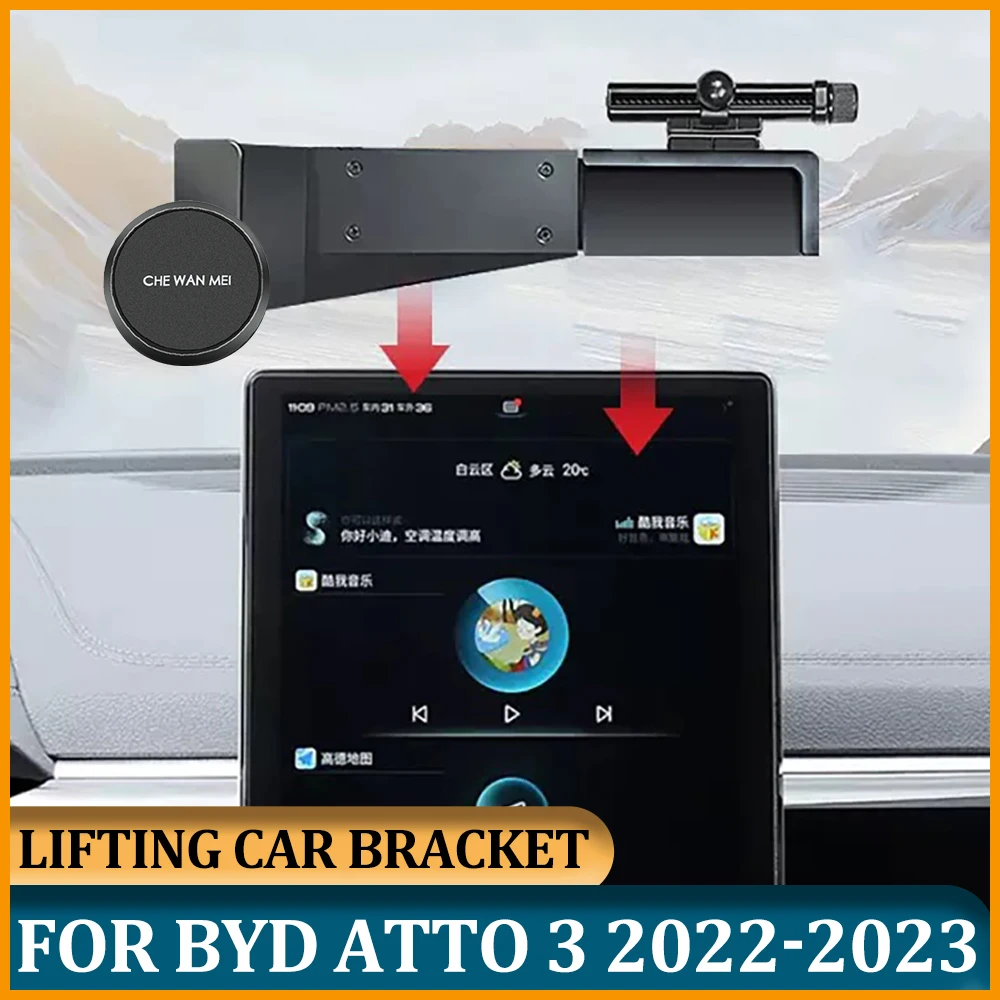 

Lifting Navigation Screen(15.6-inch) Car Phone Holder For BYD ATTO 3 2022 Screen Car Phone Bracket For BYD ATTO 3 YUAN PLUS 2023