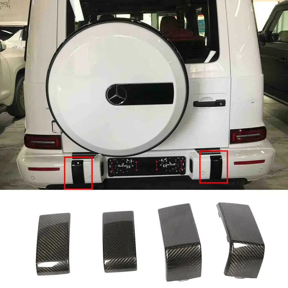 

4PCS Carbon Fiber Front Rear Bumper Cover Trim For Mercedes Benz G Class W463A W464 G63 AMG 2019-2023
