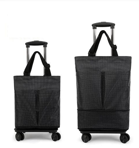 Borsa per la spesa con rotelle di grande capacà da donna borsa per la spesa con carrello pieghevole portatile borsa da viaggio per donna borsa con ruote  1524