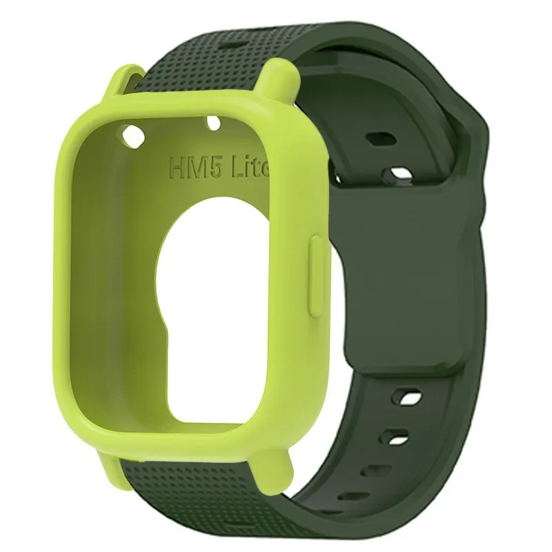 Silicone Protective Case + Strap for Smart Watch - Replacement Bracelet Belt Cover