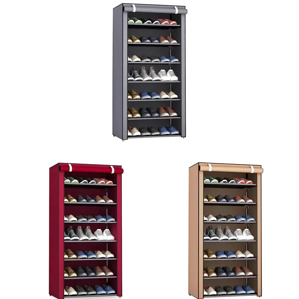 Shoe Rack Multilayer Shoe Rack Organizer Nonwoven Fabric Hallway Entryway Stand Holder Space Saving Cabinet Home Furniture Dustproof Shelf