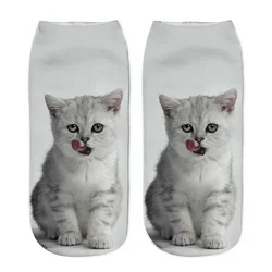 Creative Cartoon Kitten Low Ankle Socks - Unisex, Colorful, and Fun (5)