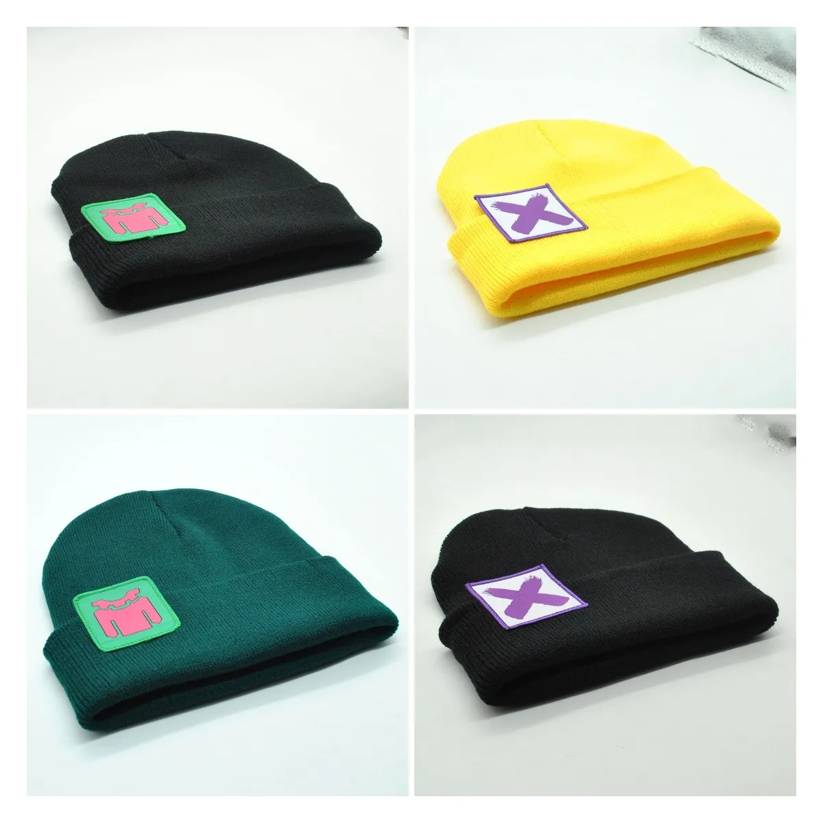 Game VALORANT Killjoy Hat Autumn and winter Warm Yellow Green Beanie Hip Hop Cap Unisex