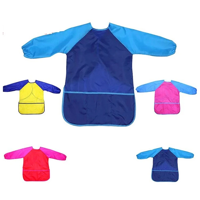 Kids Painting Smocks Children's Waterproof Painting Aprons Craft Apron With  Sleeves And A Big Pocket For School Art Painting - AliExpress