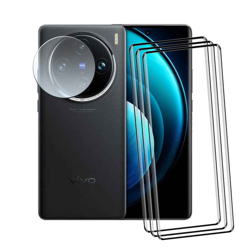 Per Vivo X100 Pro X100 Vetro Temperato 9D Pellicola Anteriore Bordo Curvo Protezione Completa Per Pellicola Morbida Per Fotocamera Vivo X100 Pro