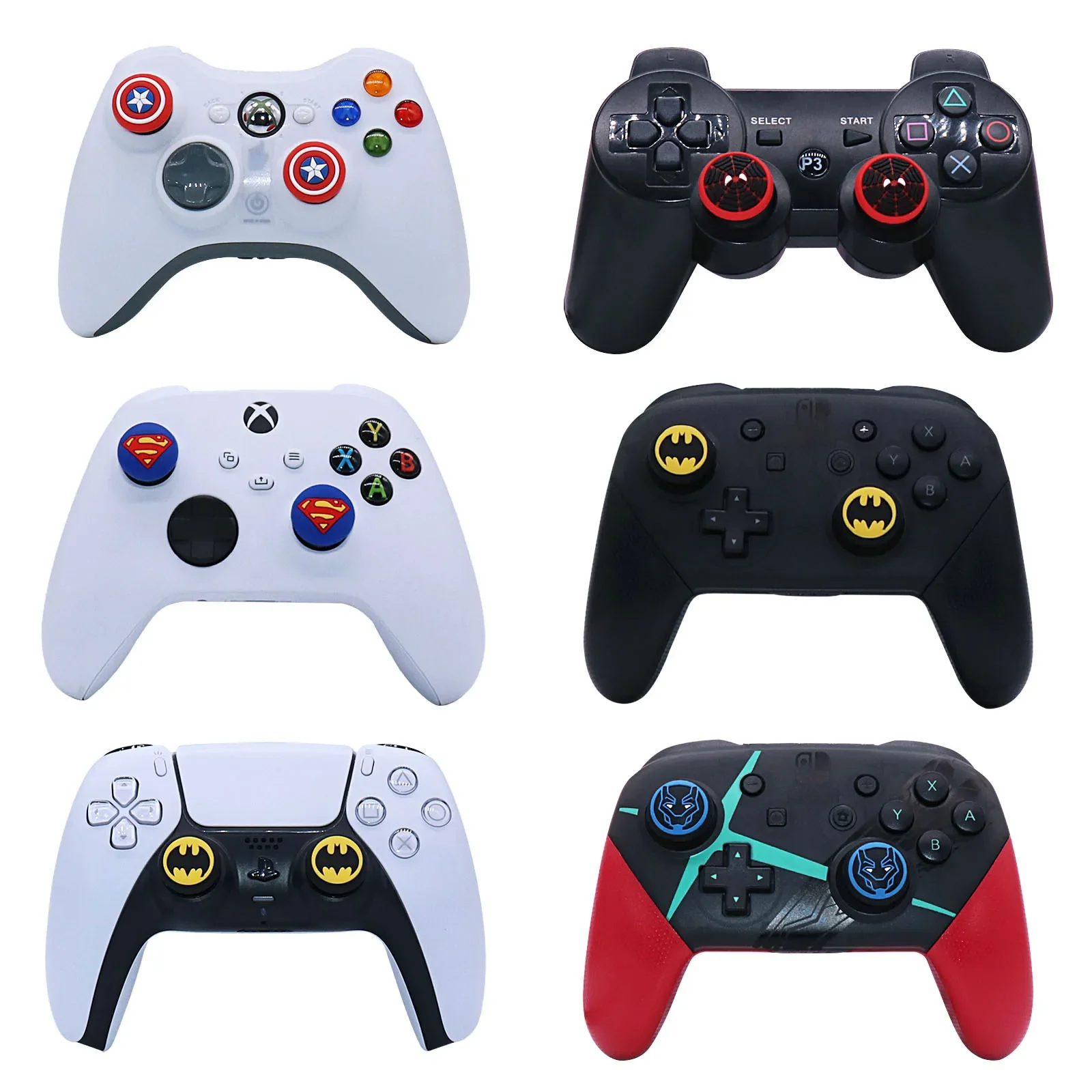 Marvel Spiderman ThumbStick Cap Cover for Playstation 5 PS5 PS4 Slim/Pro Xbox Series X/S Xbox ONE Gameing Controller Accessories