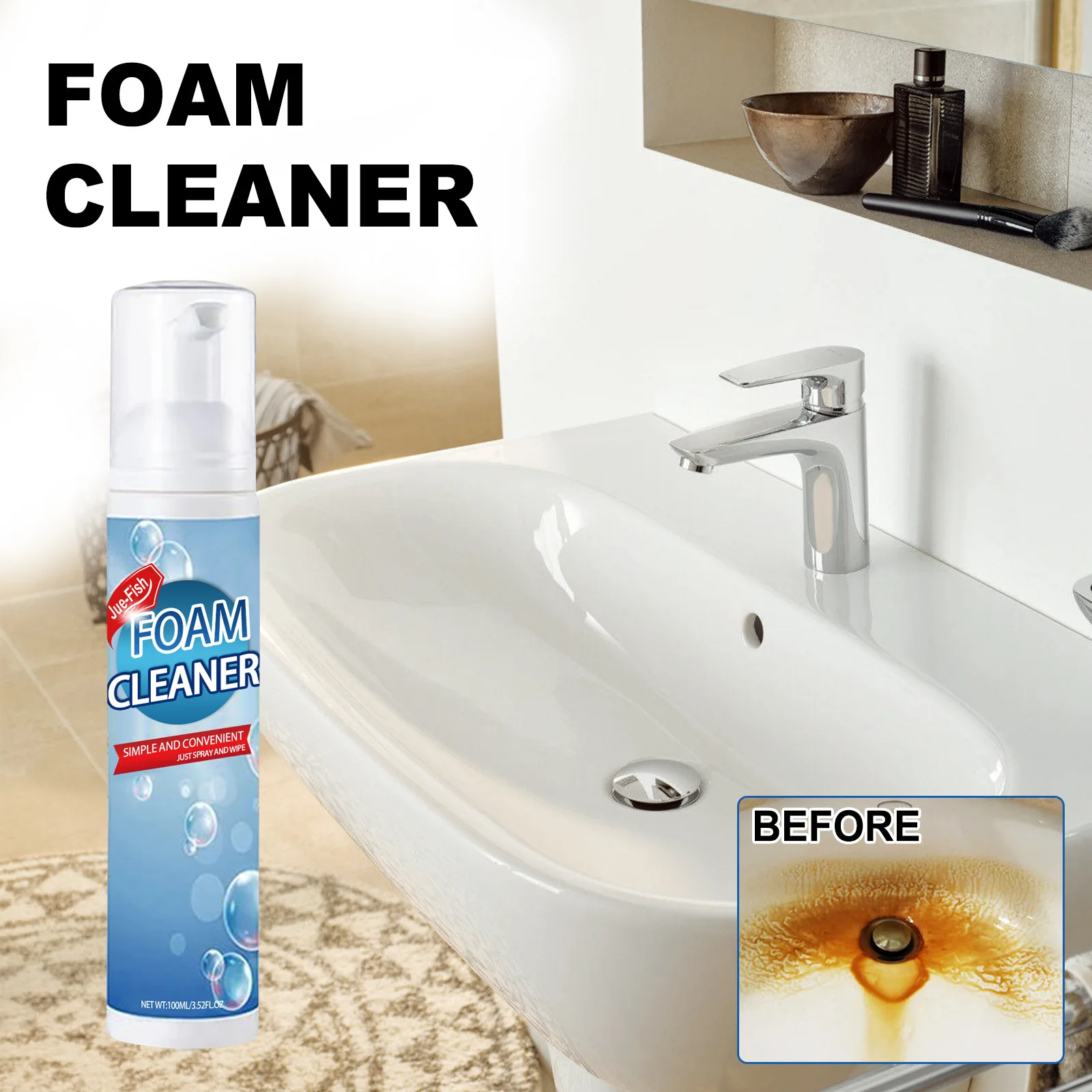 Kitchen Cleaner Spray Effective Grease Cleaner Hood Stove Rust Stain Remover Magic Degreaser Multipurpose Household Foam