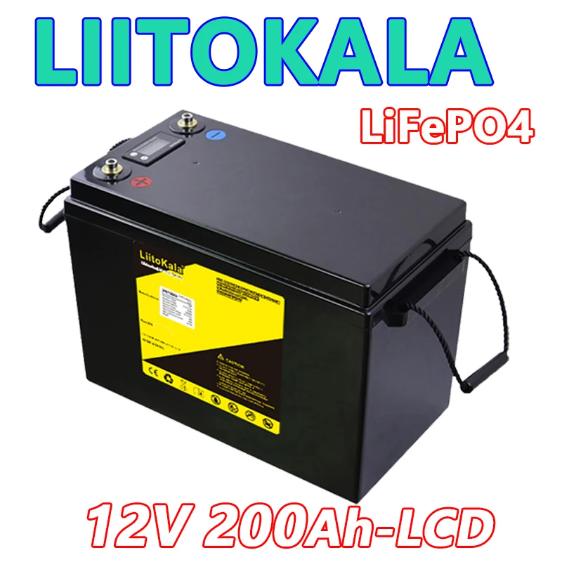 LiitoKala LiFePO4 Battery 12V90Ah 100Ah 12.8V120Ah/150Ah/200Ah/240Ah/300Ah For RV Campers Golf Cart Off-Road Off-grid