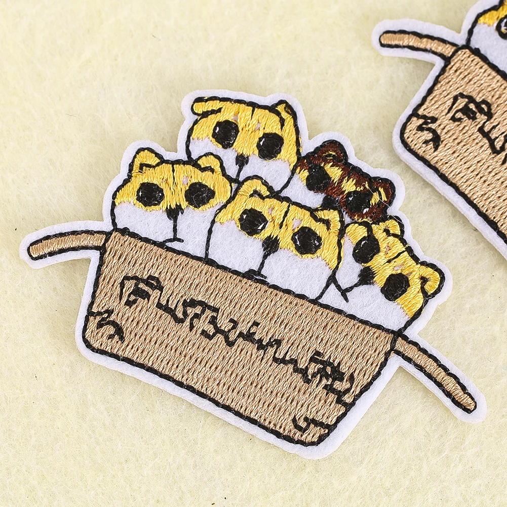 3PCS Cartoon Niedlichen Welpen Muster Stickerei Aufkleber Kleidung Rucksack Zubehör DIY Nähen Dekorative Patch Aufkleber – Detail 2